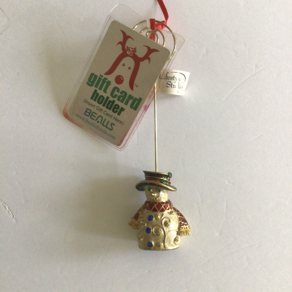 SNOWMAN GIFT CARD PICTURE HOLDER NWT